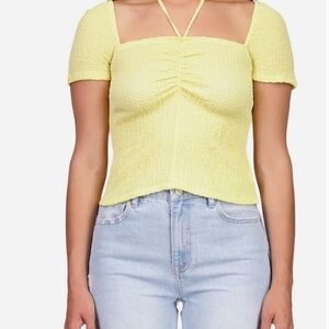 #126 - Sanctuary Cap Sleeve Crop Halter Top Size Medium. NWT